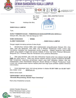 Sample DBKL Notice 1