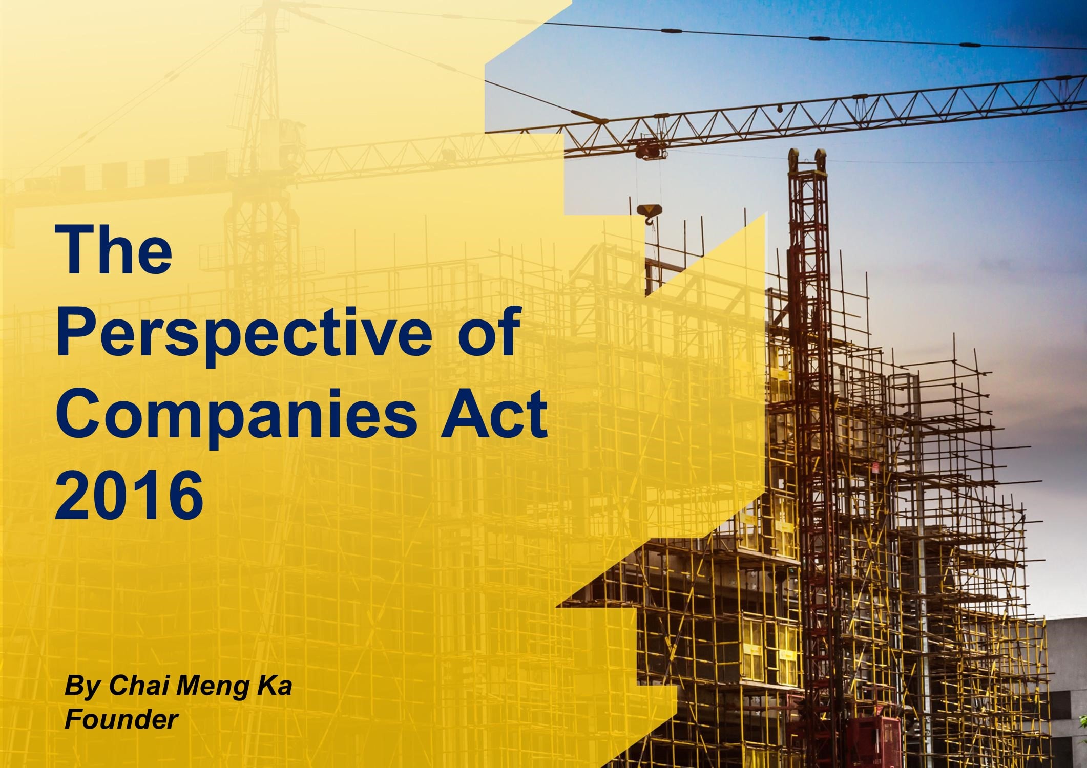 The Perspective of Companies Act 2016
