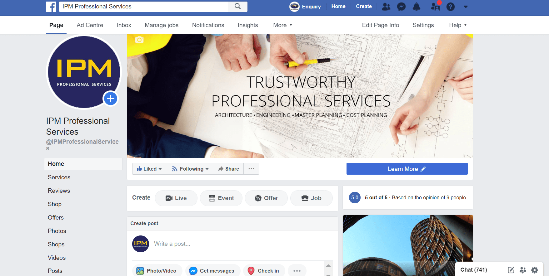 Rebranding of Facebook Page Name “IPM Professional Services”