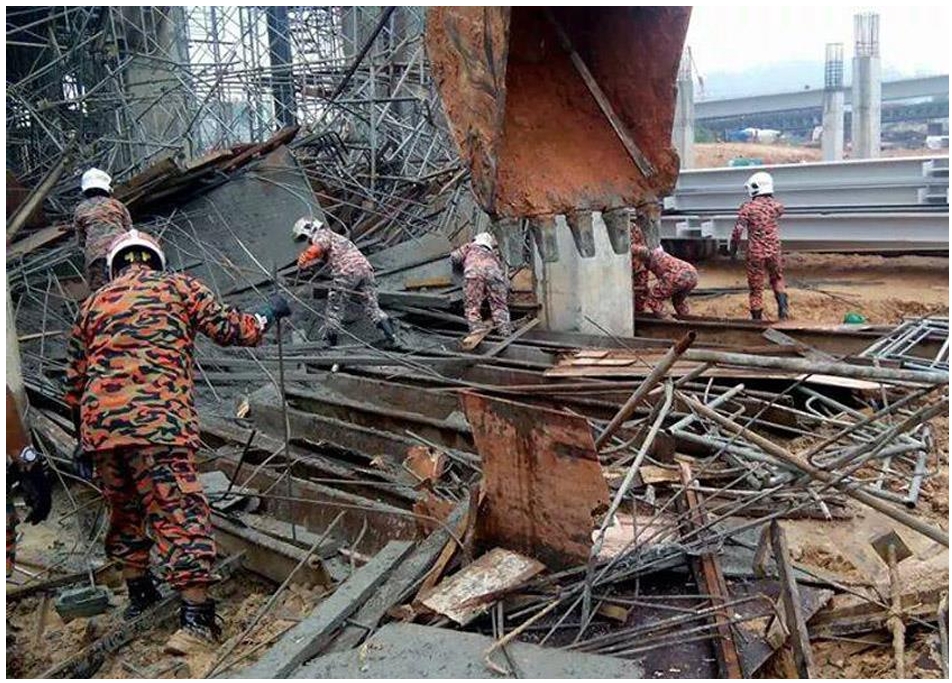 Figure 7: Failure of Temporary Works (Falsework) [13] 